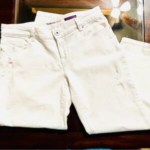 Style & Co. denim white Boyfriend jeans  distressed style